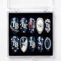 Tampa Bay Rays Handmade Press On Nails | Reusable 3D Nail Set