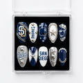 San Diego Padres Handmade Press On Nails | Reusable 3D Nail Set