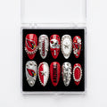 Arizona Cardinals Handmade Press On Nails | Reusable 3D Nail Set