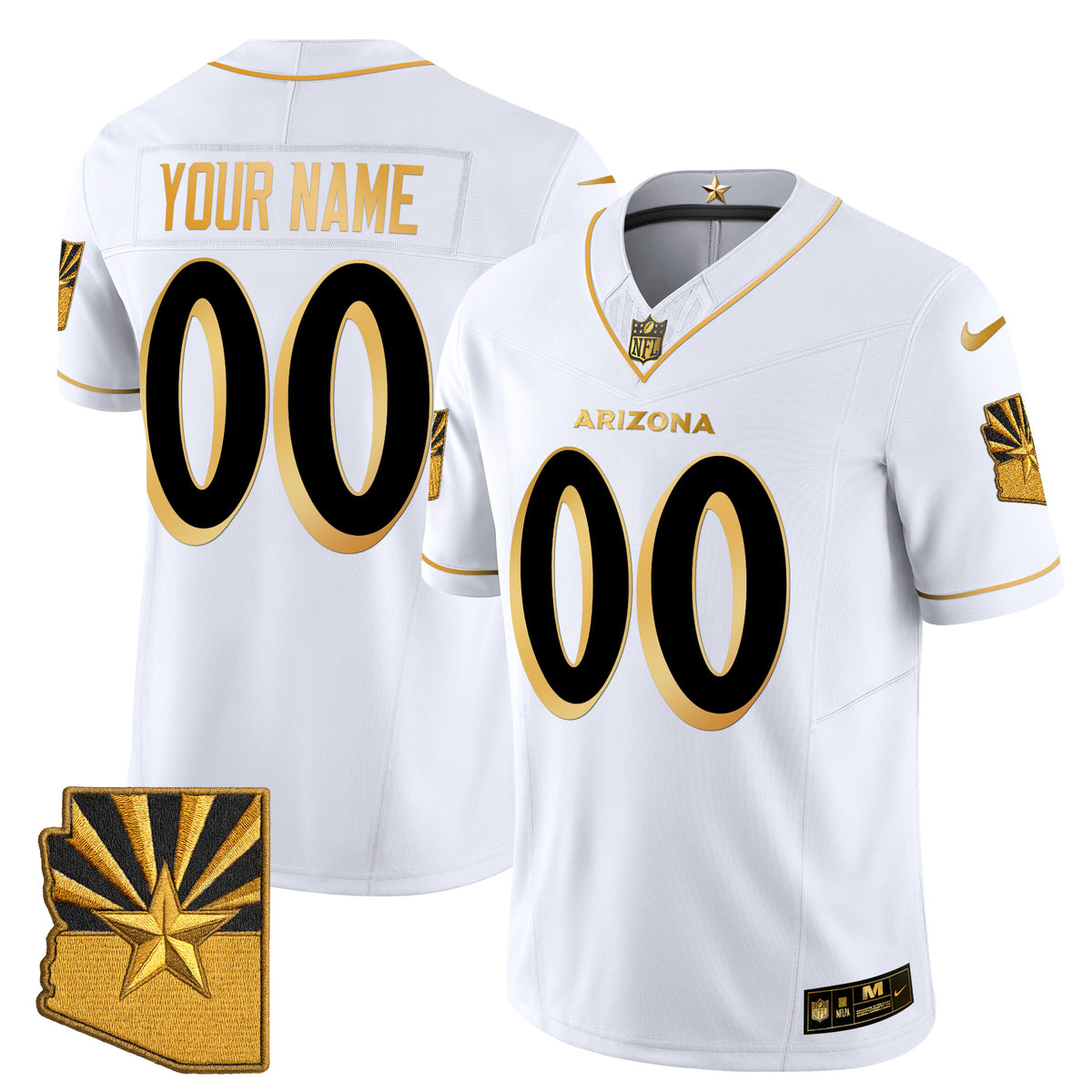 Arizona Cardinals 2025 "Rivalries" Gold Vapor Limited Custom Jersey - All Stitched