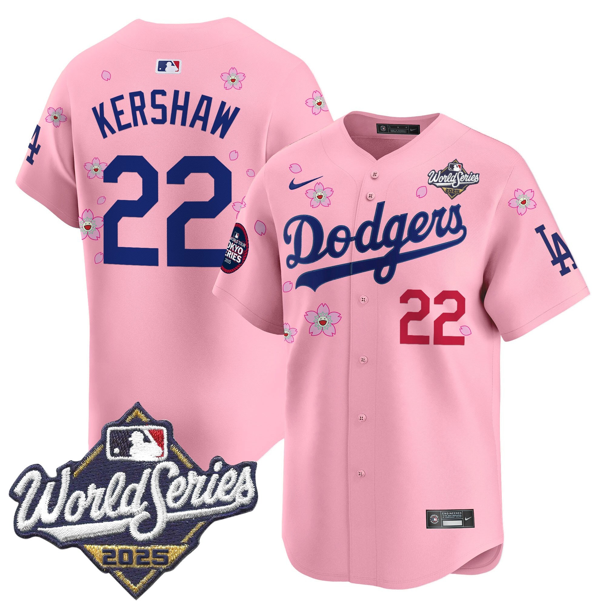 Men's Dodgers 2025 World Series x Tokyo Series Vapor Premier Limited Jersey V2 - Stitched