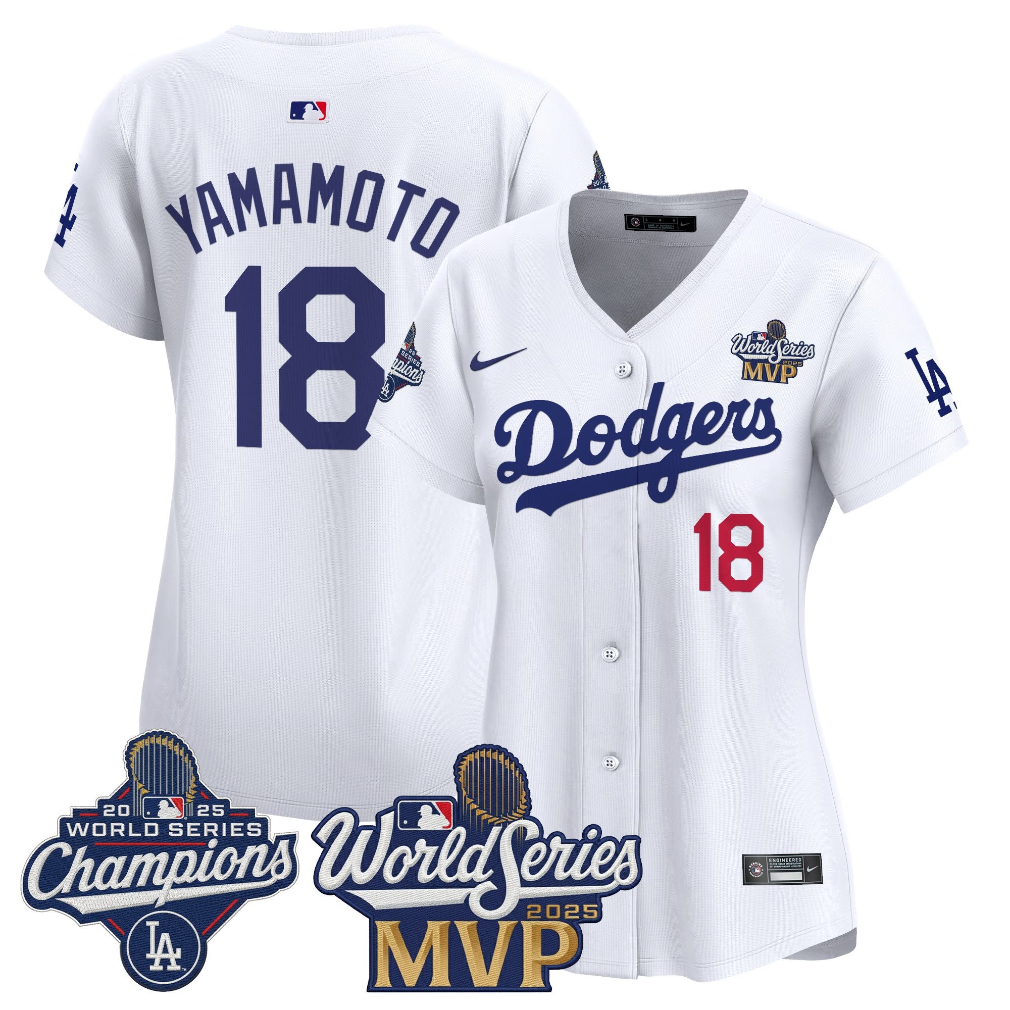 #18 Yoshinobu Yamamoto 2025 World Series MVP Vapor Premier Limited Jersey - All Stitched