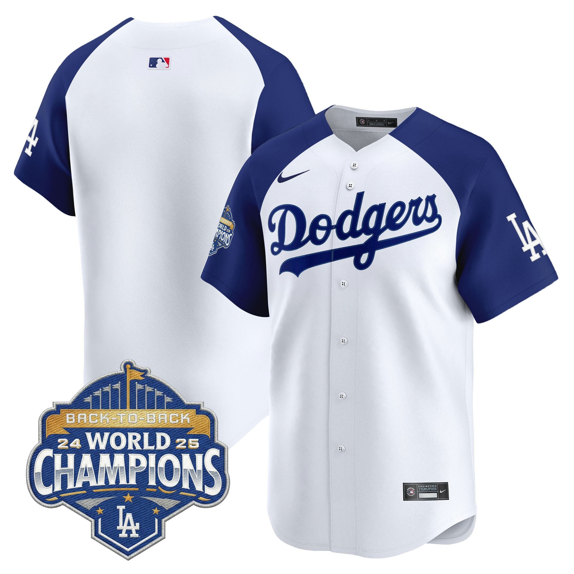 Men's Dodgers 2025 Back-To-Back Champions Vapor Premier Limited Jersey - All Stitched
