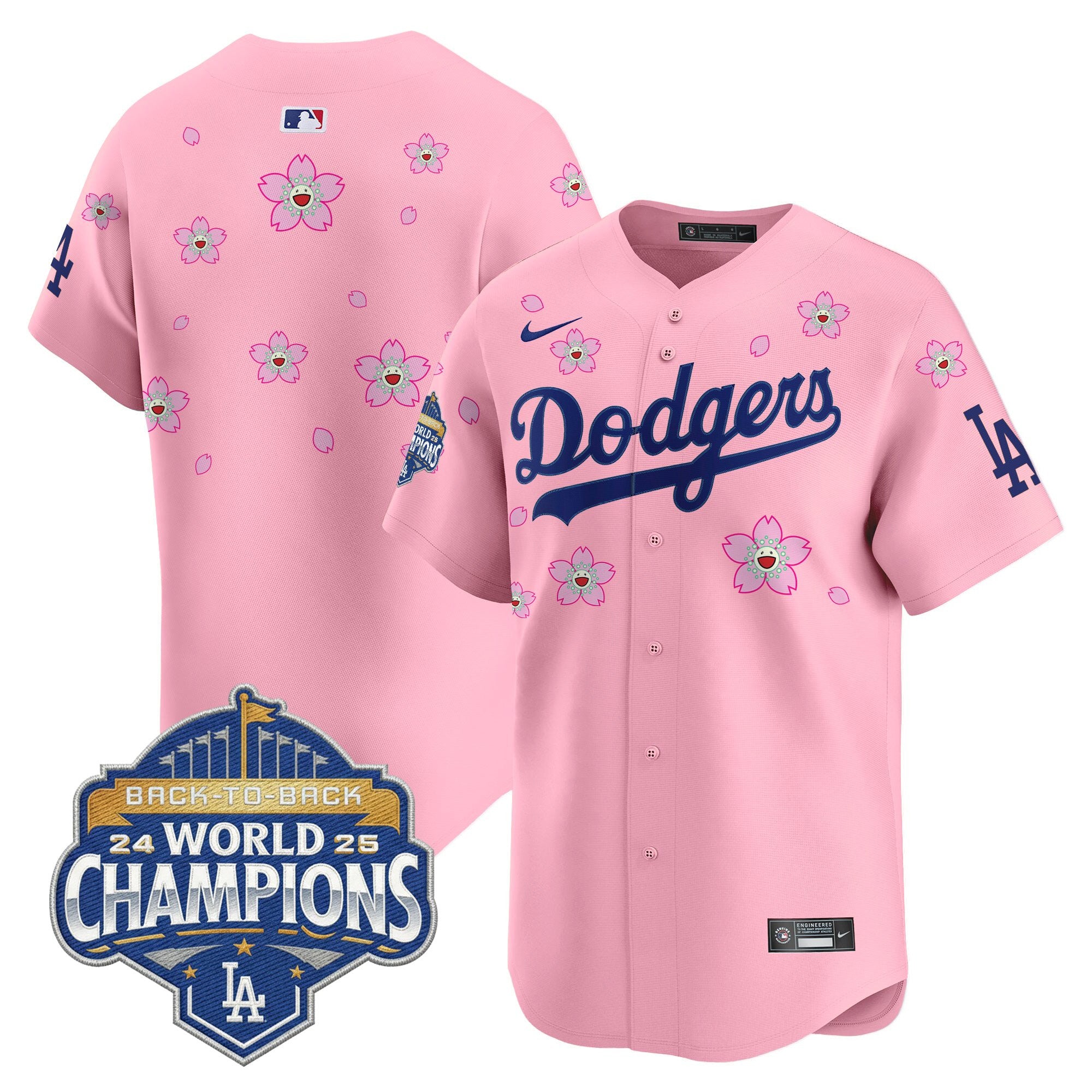 Men's Dodgers 2025 Back-To-Back Champions x Tokyo Series Vapor Premier Limited Jersey - Stitched