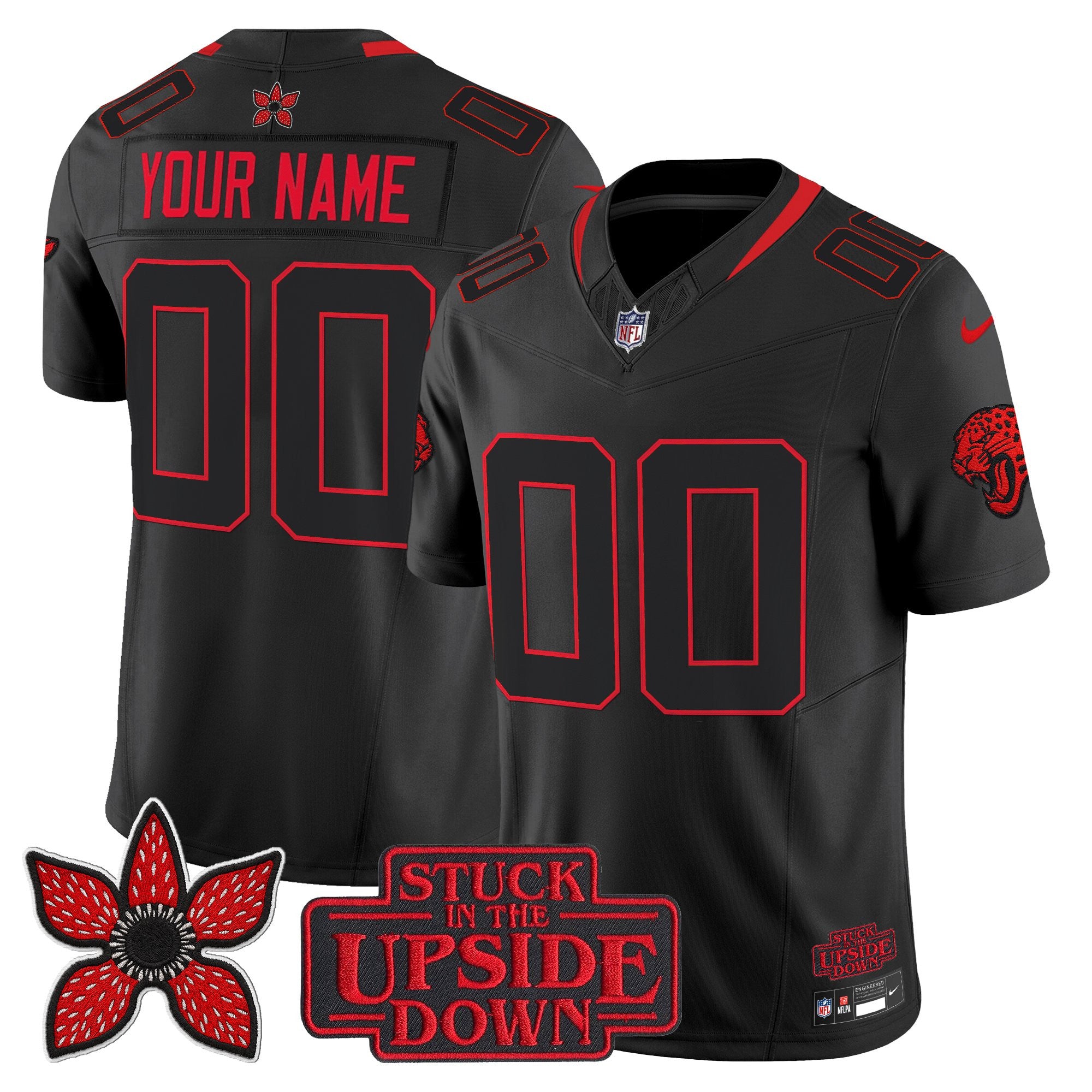 Jacksonville Jaguars 'Stranger Things Edition' Vapor Limited Custom Jersey - All Stitched
