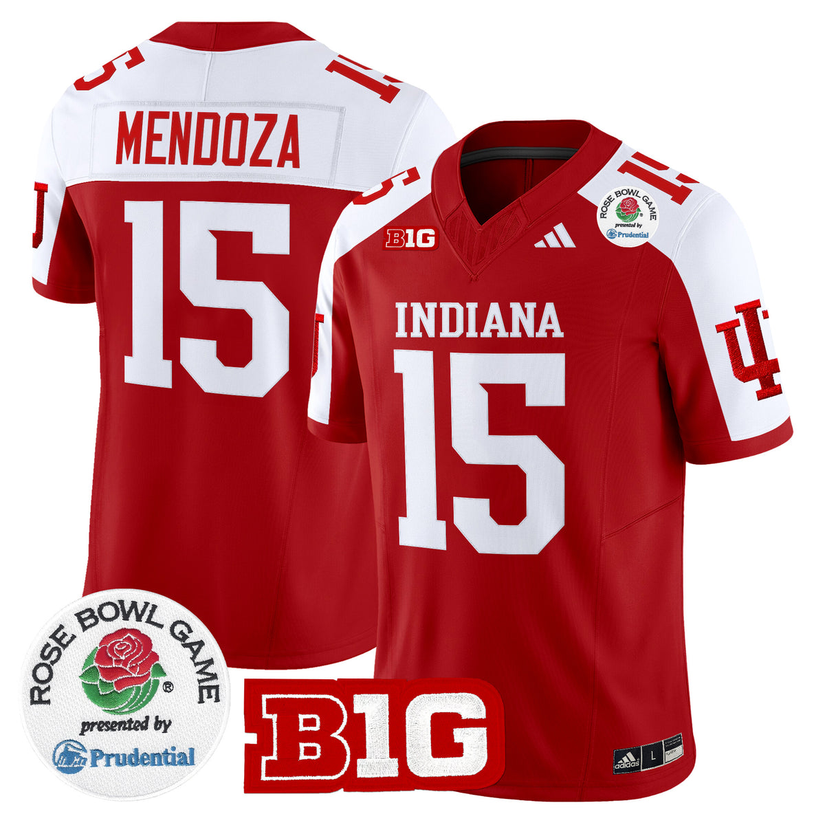 #15 Fernando Mendoza Indiana Hoosiers 2026 Rose Bowl Vapor Limited Jersey - All Stitched