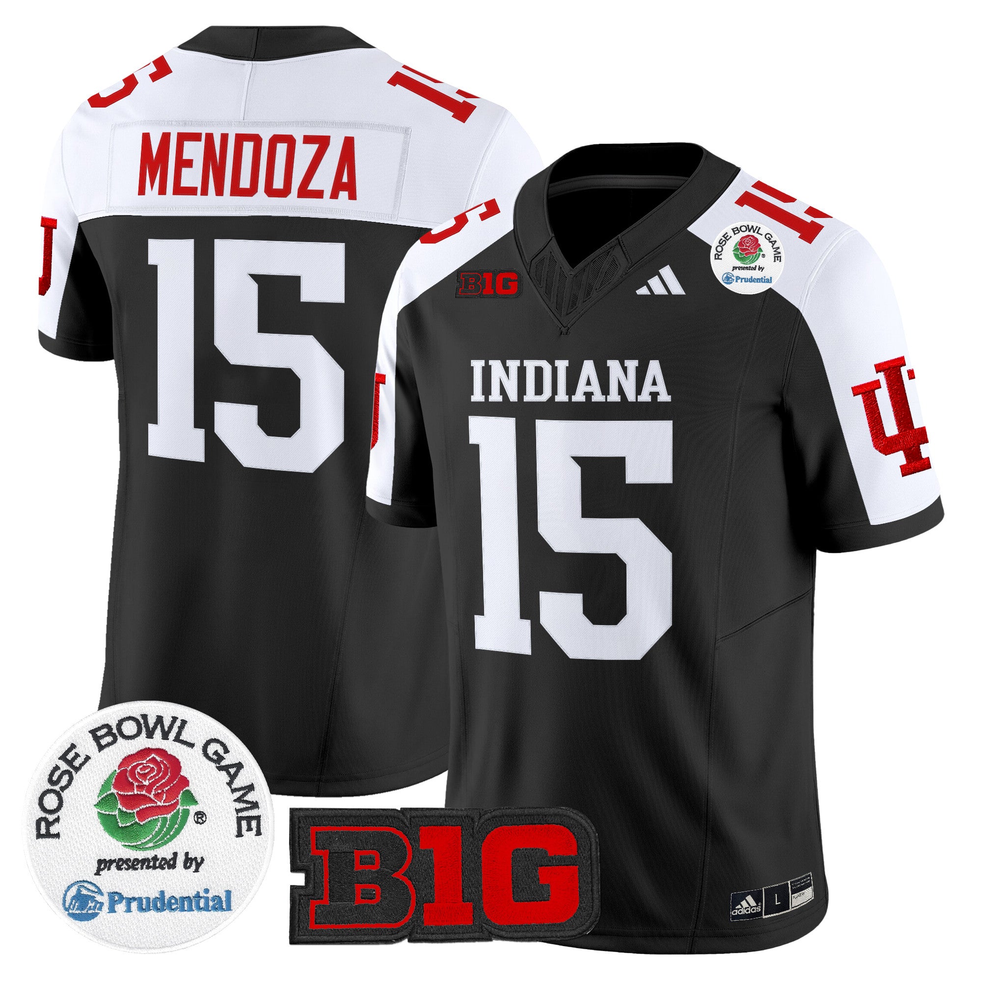 #15 Fernando Mendoza Indiana Hoosiers 2026 Rose Bowl Vapor Limited Jersey - All Stitched
