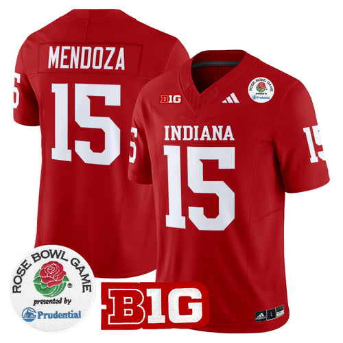#15 Fernando Mendoza Indiana Hoosiers 2026 Rose Bowl Vapor Limited Jersey - All Stitched