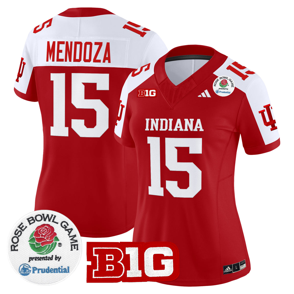 #15 Fernando Mendoza Indiana Hoosiers 2026 Rose Bowl Vapor Limited Jersey - All Stitched