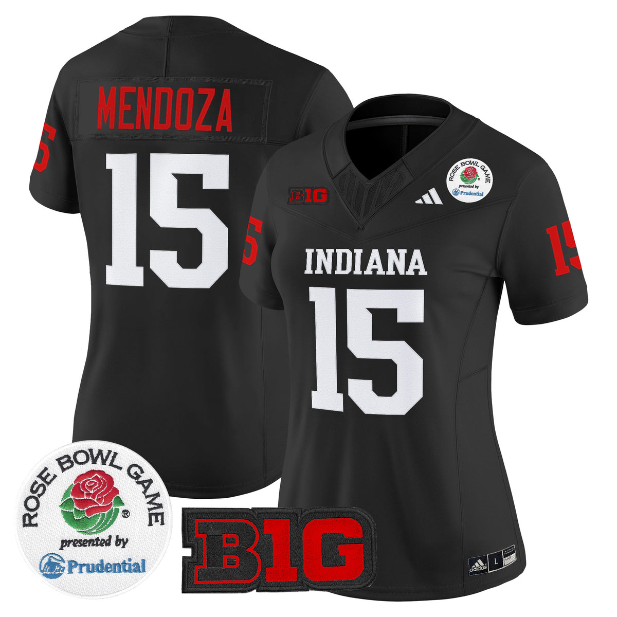 #15 Fernando Mendoza Indiana Hoosiers 2026 Rose Bowl Vapor Limited Jersey - All Stitched