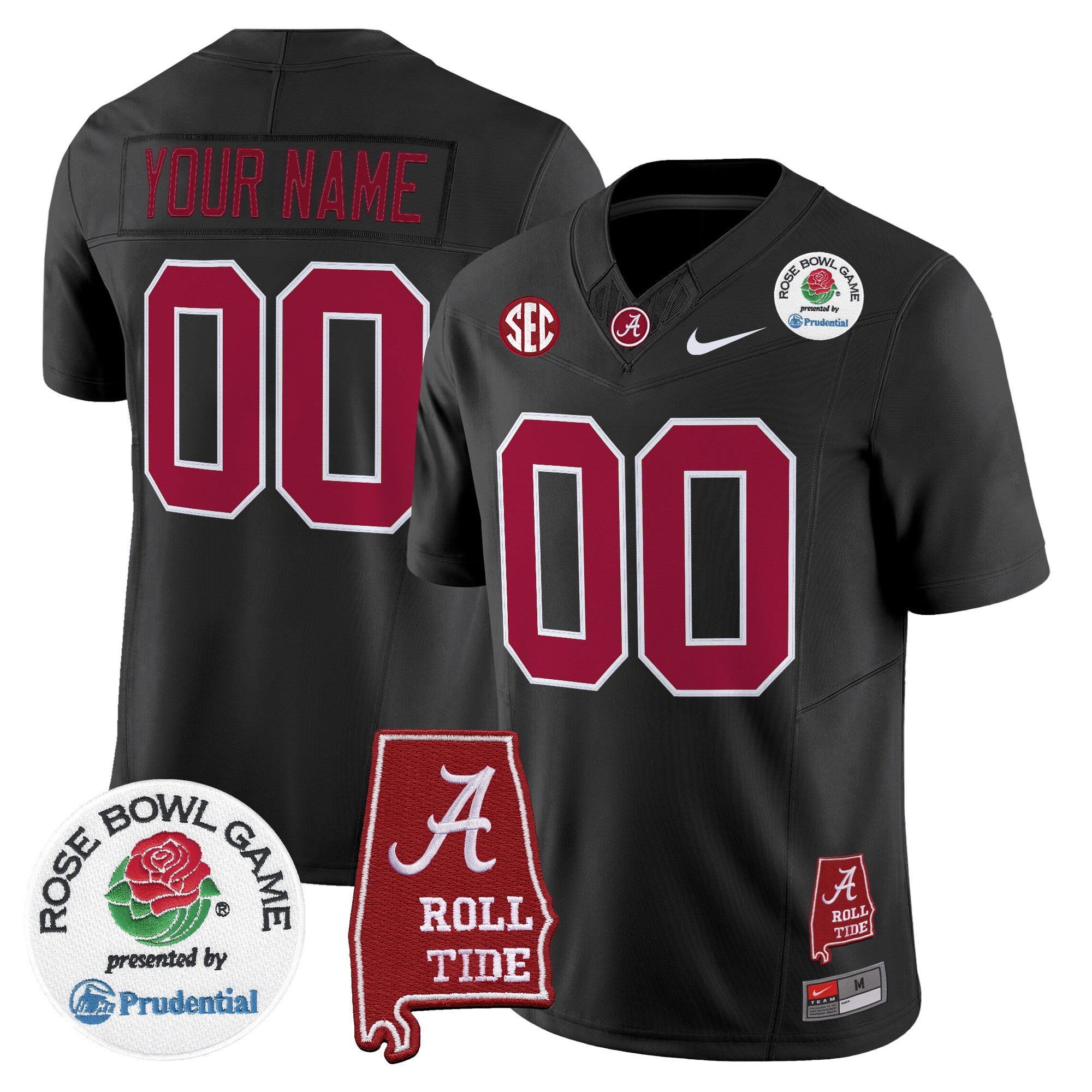 Alabama Crimson Tide 2026 Rose Bowl Vapor Limited Custom Jersey - All Stitched