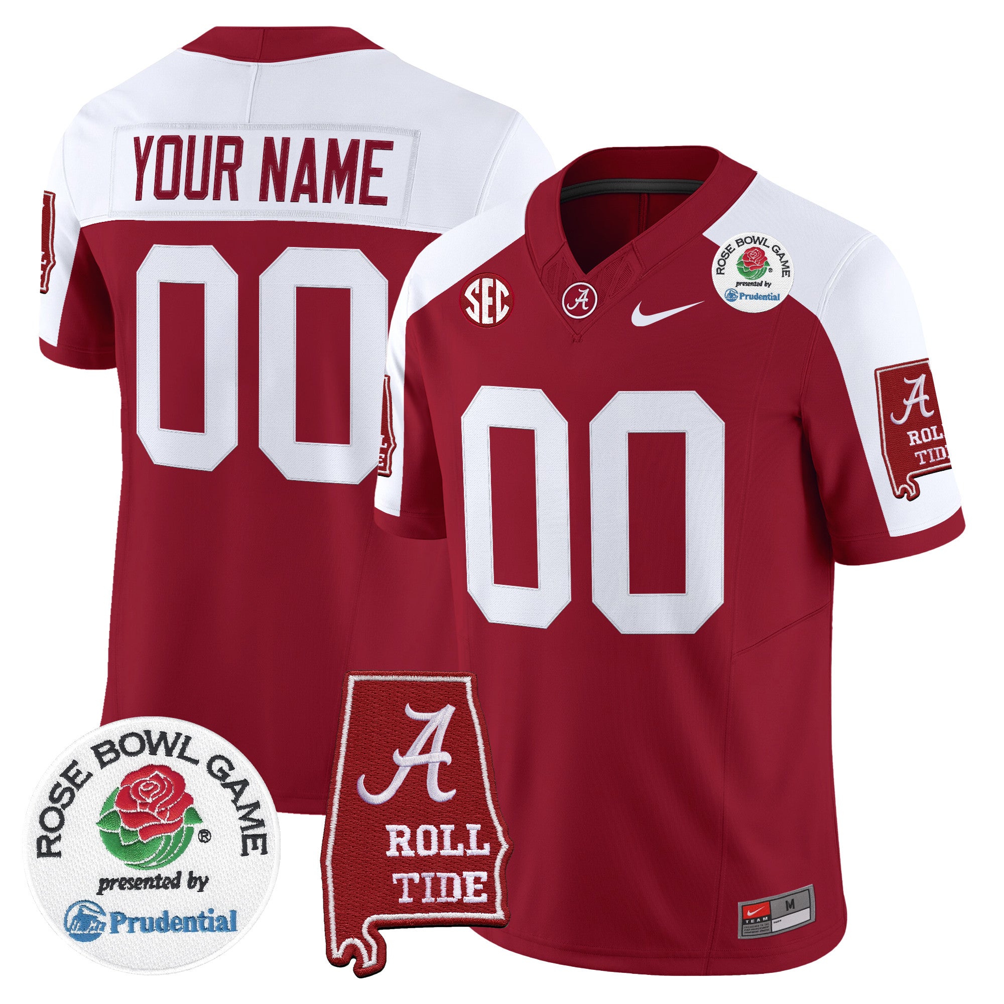 Alabama Crimson Tide 2026 Rose Bowl Vapor Limited Custom Jersey - All Stitched