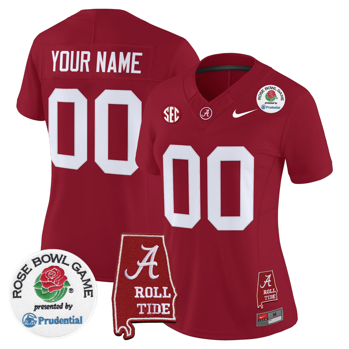 Alabama Crimson Tide 2026 Rose Bowl Vapor Limited Custom Jersey - All Stitched
