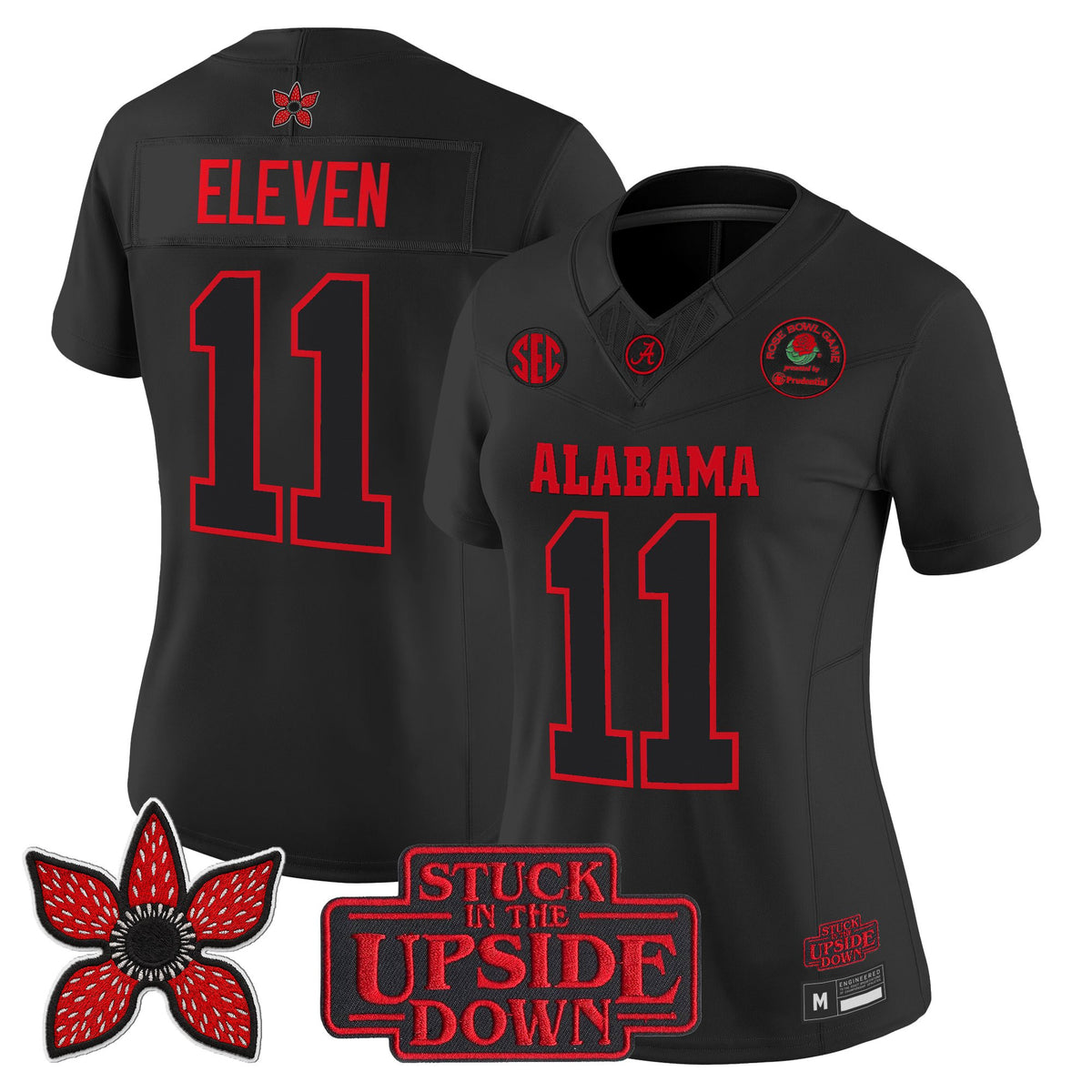 Alabama Crimson Tide 'Stranger Things Edition' Vapor Limited Jersey - 2025 Rose Bowl Patch - All Stitched