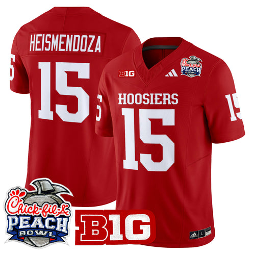 #15 Heismendoza Indiana Hoosiers 2026 Peach Bowl Vapor Limited Jersey - All Stitched