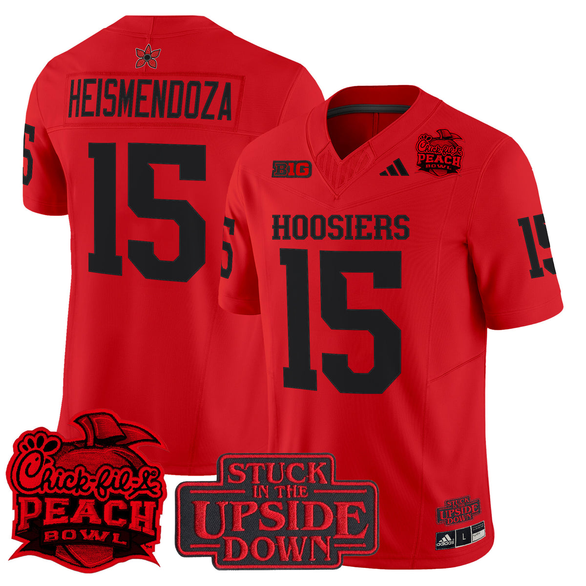 #15 Heismendoza Indiana Hoosiers 2026 Peach Bowl Vapor Limited Jersey - All Stitched