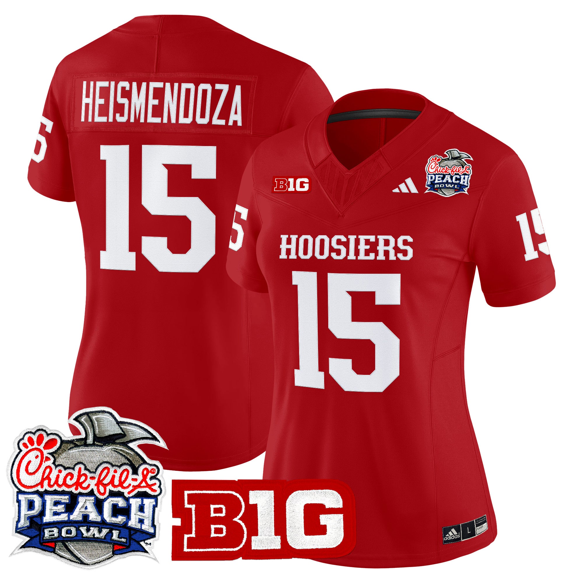 #15 Heismendoza Indiana Hoosiers 2026 Peach Bowl Vapor Limited Jersey - All Stitched