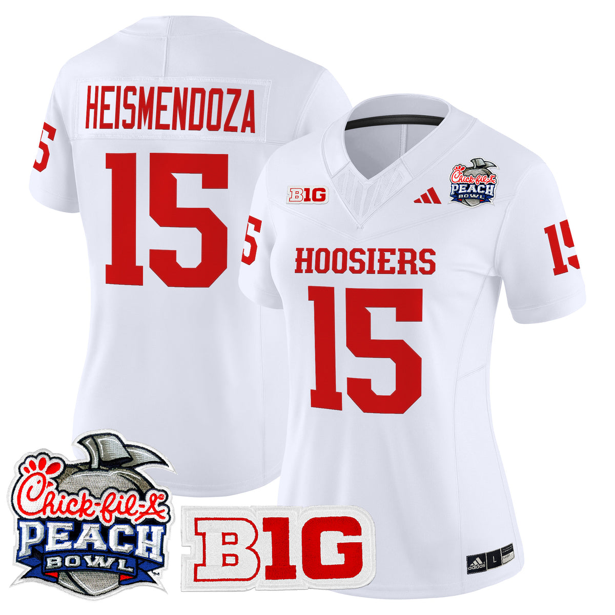 #15 Heismendoza Indiana Hoosiers 2026 Peach Bowl Vapor Limited Jersey - All Stitched