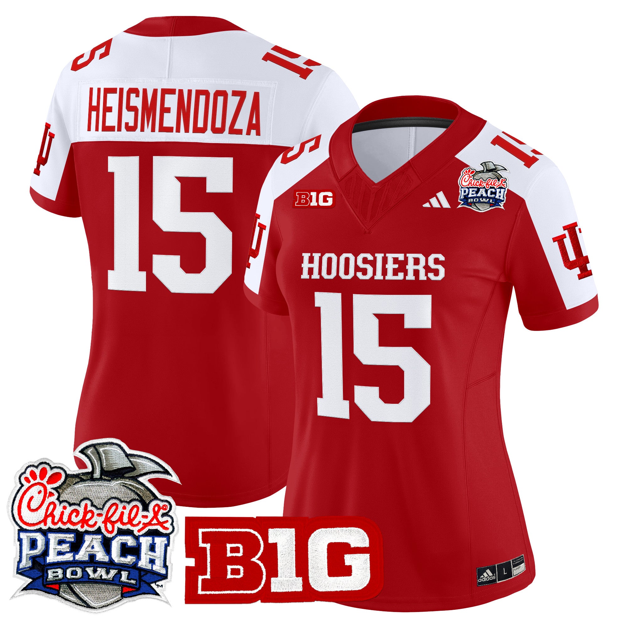 #15 Heismendoza Indiana Hoosiers 2026 Peach Bowl Vapor Limited Jersey - All Stitched