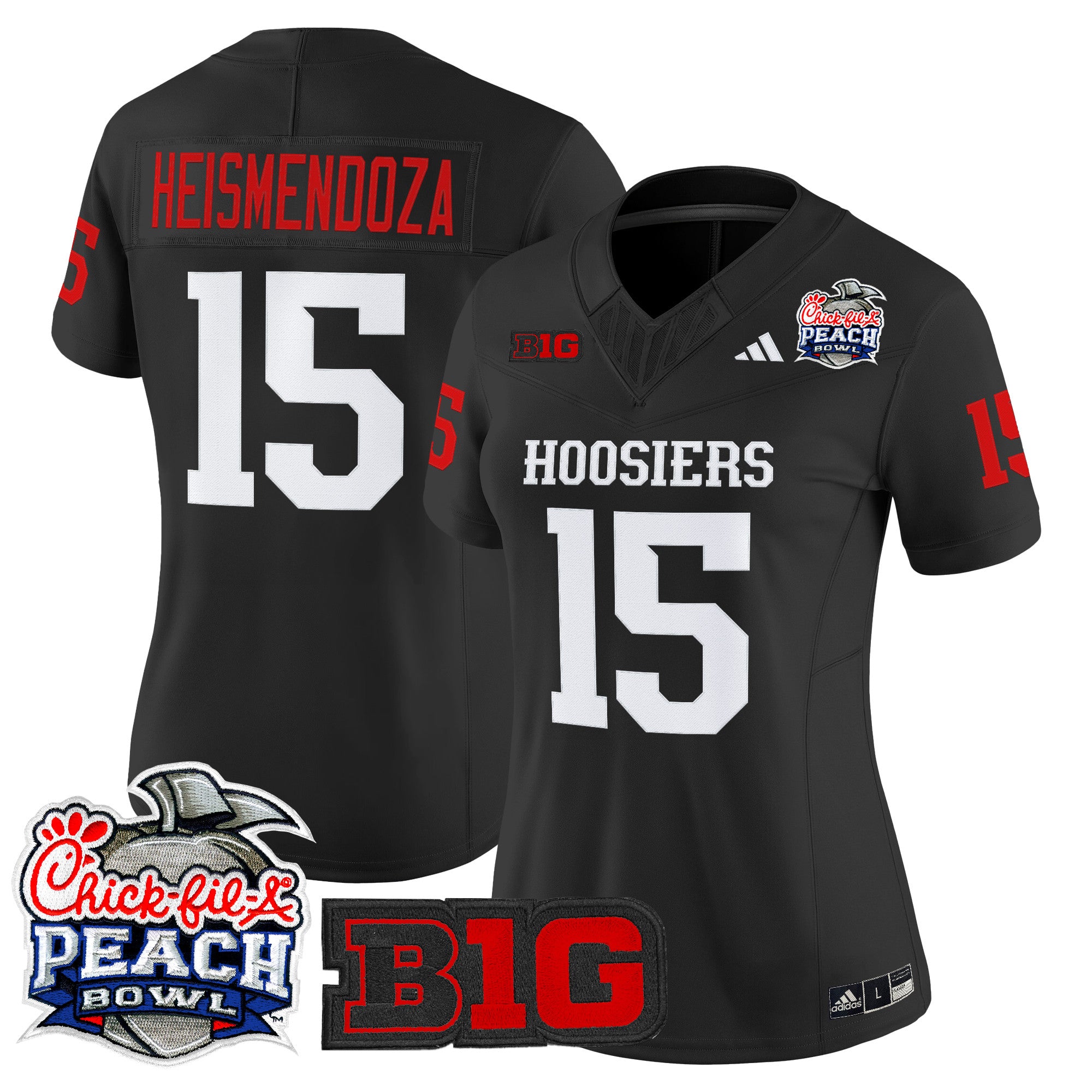 #15 Heismendoza Indiana Hoosiers 2026 Peach Bowl Vapor Limited Jersey - All Stitched