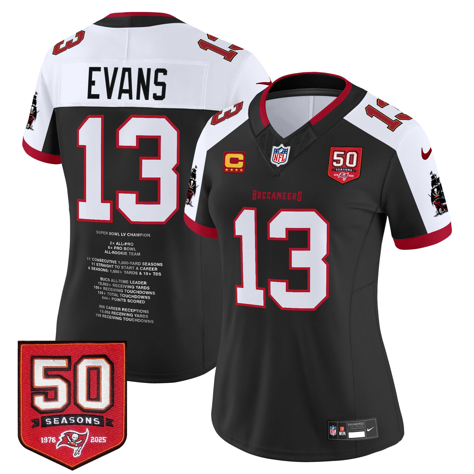 #13 Mike Evans Tampa Bay Buccaneers "Franchise Legend" Vapor Limited Jersey - Stitched