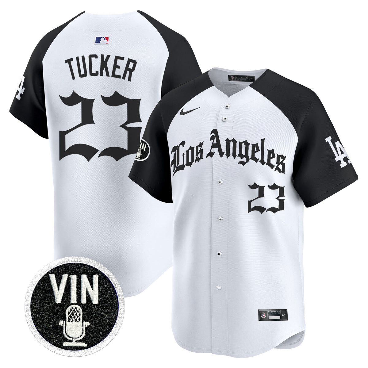 #23 Kyle Tucker Los Angeles Dodgers "LA Gothic Style" Vapor Premier Limited Jersey - All Stitched