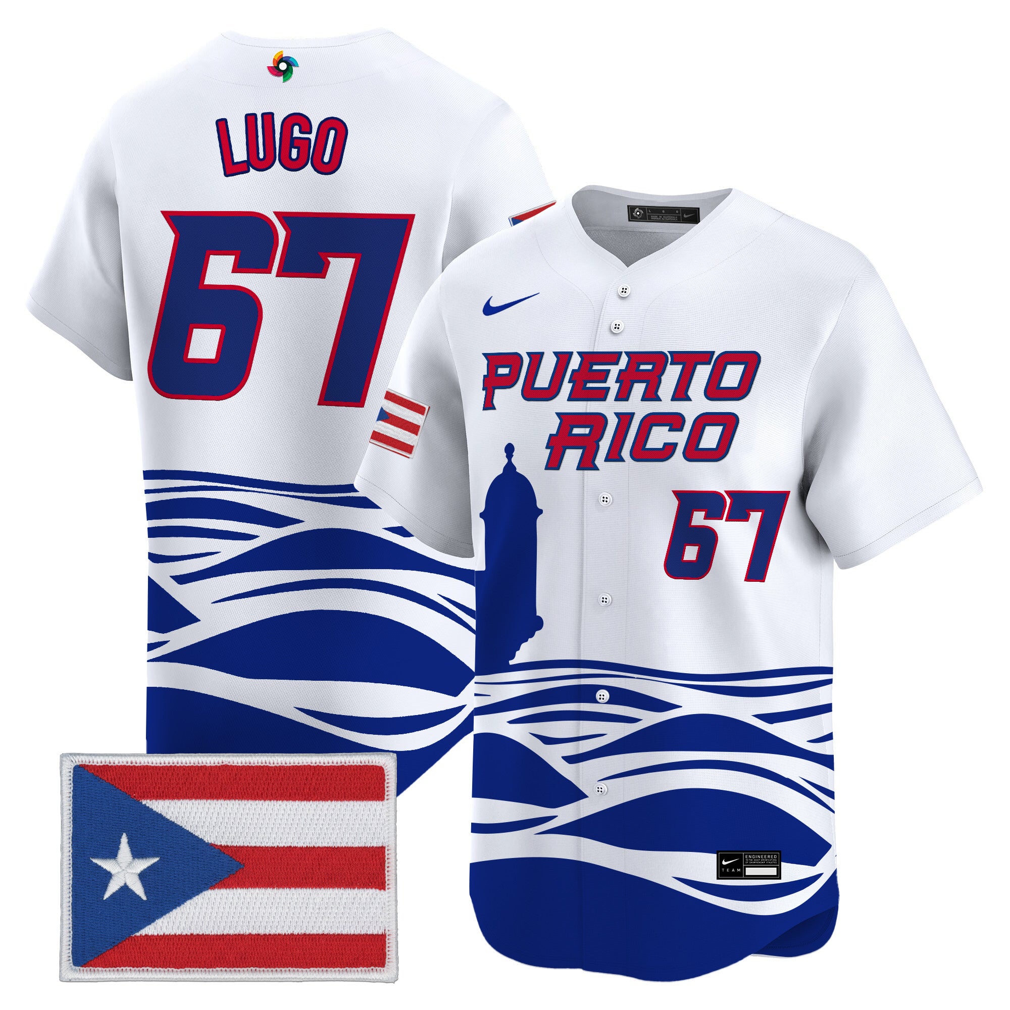 Men's Team Puerto Rico World Baseball Classic Vapor Premier Jersey - All Stitched