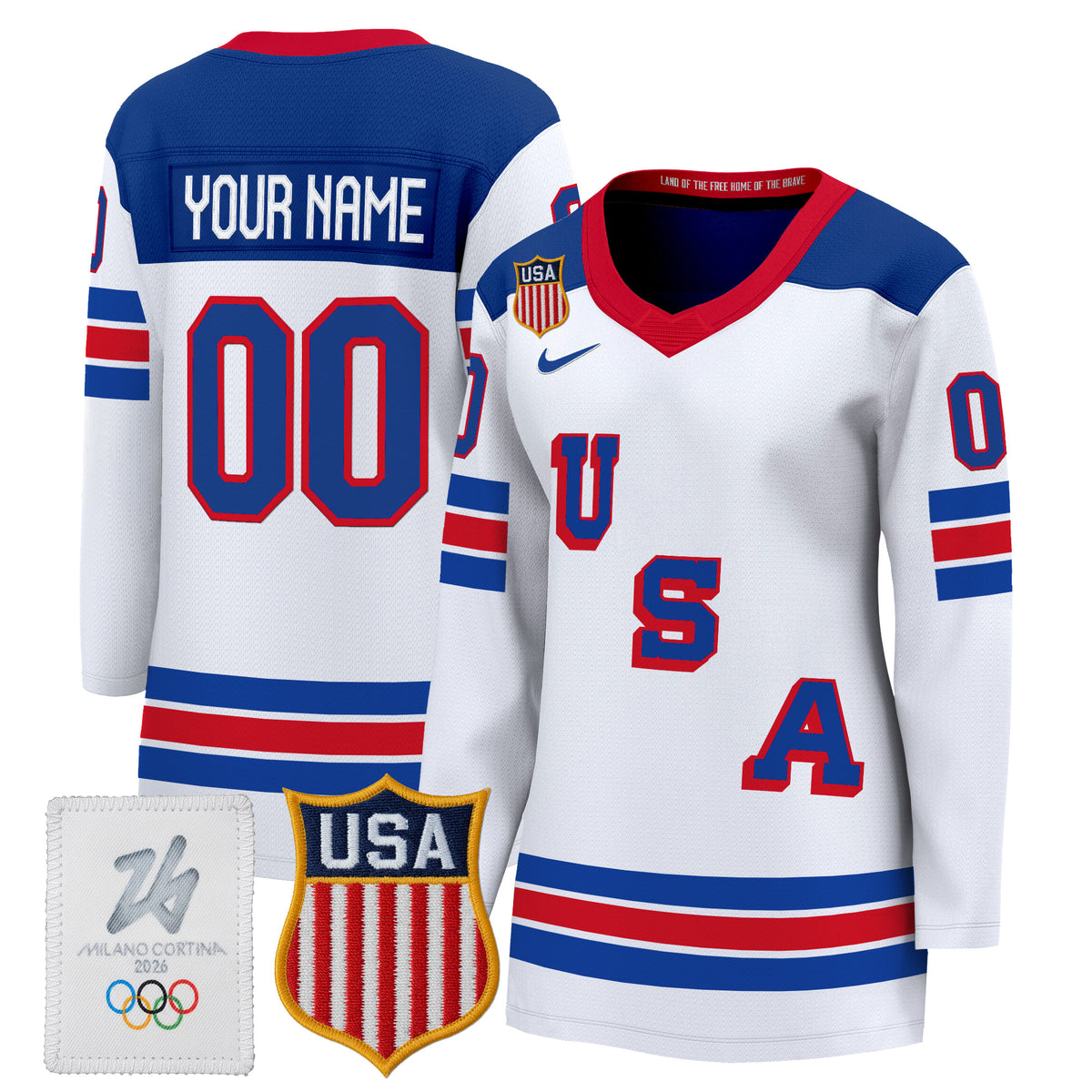 2026 USA Olympic Premium Custom Hockey Jersey - All Stitched
