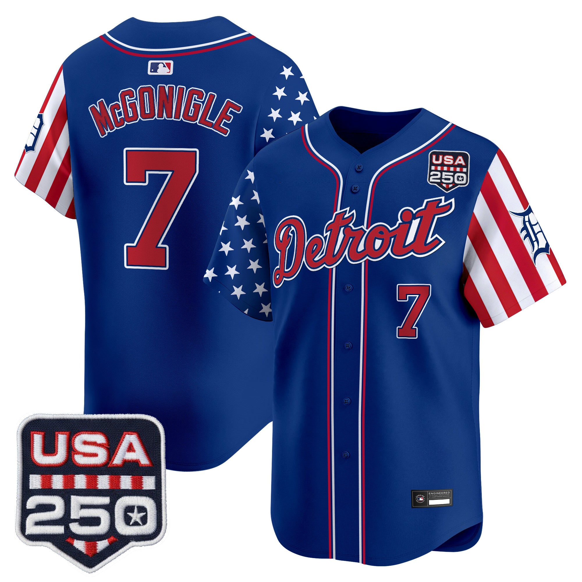 Men's Detroit Tigers "America250 Edition" Vapor Premier Limited Jersey - All Stitched