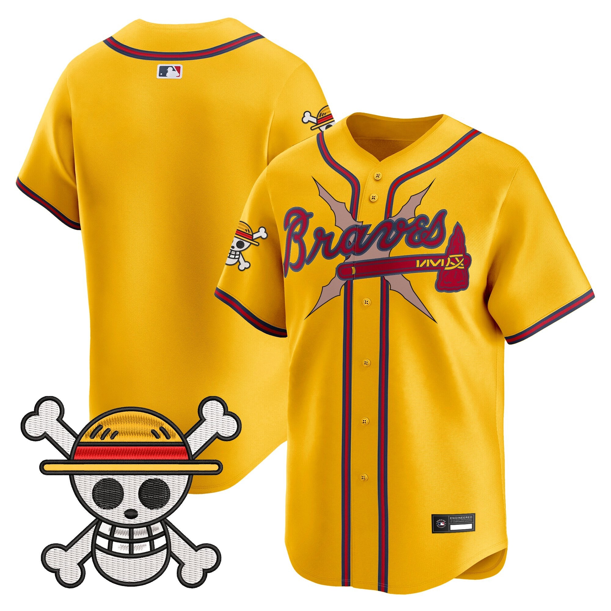 Men's Atlanta Braves x One Piece Vapor Premier Limited Jersey - Stitched
