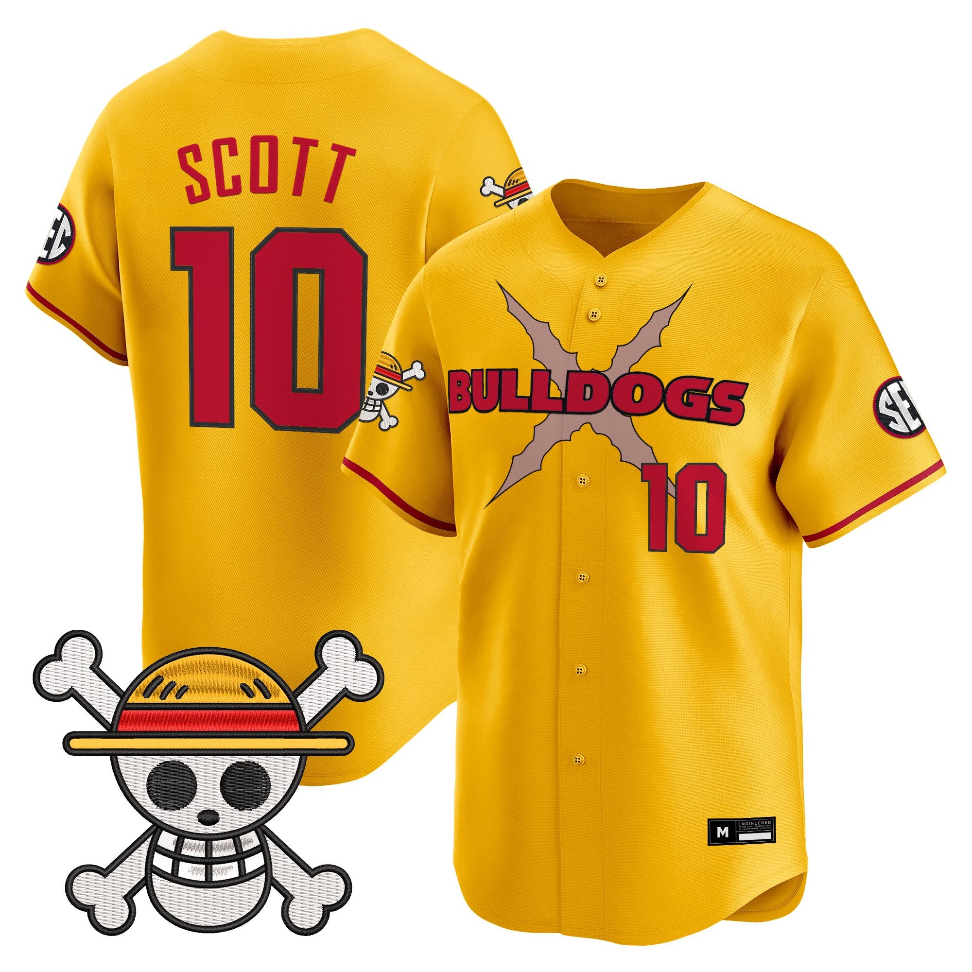 Men's Georgia Bulldogs Baseball x One Piece Vapor Premier Limited Jersey - Stitched