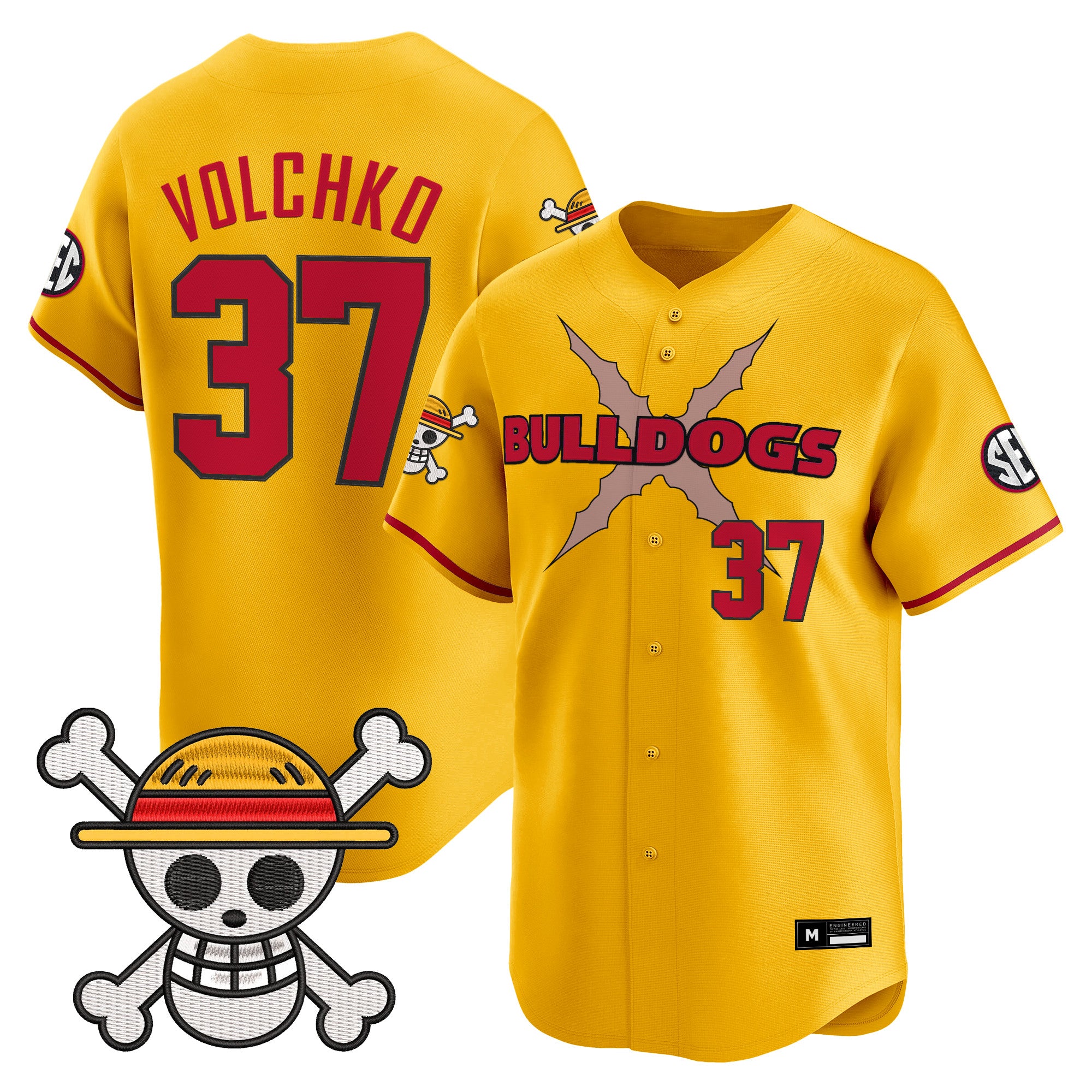 Men's Georgia Bulldogs Baseball x One Piece Vapor Premier Limited Jersey - Stitched