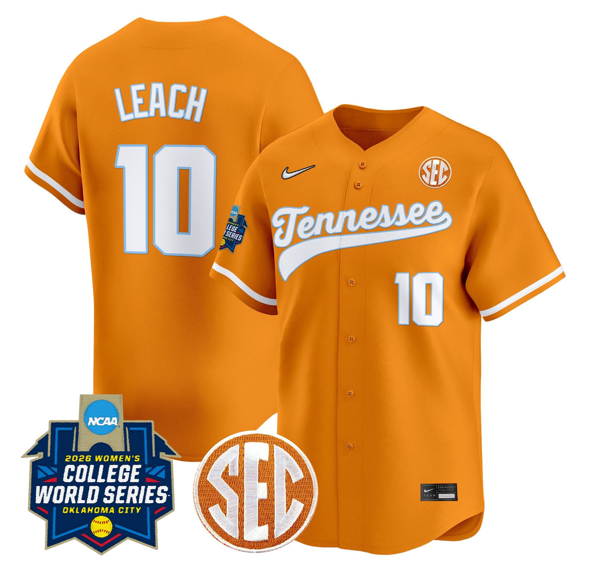 Men's Size - Tennessee Volunteers Softball 2026 World Series (WCWS) Vapor Premier Limited Jersey - All Stitched