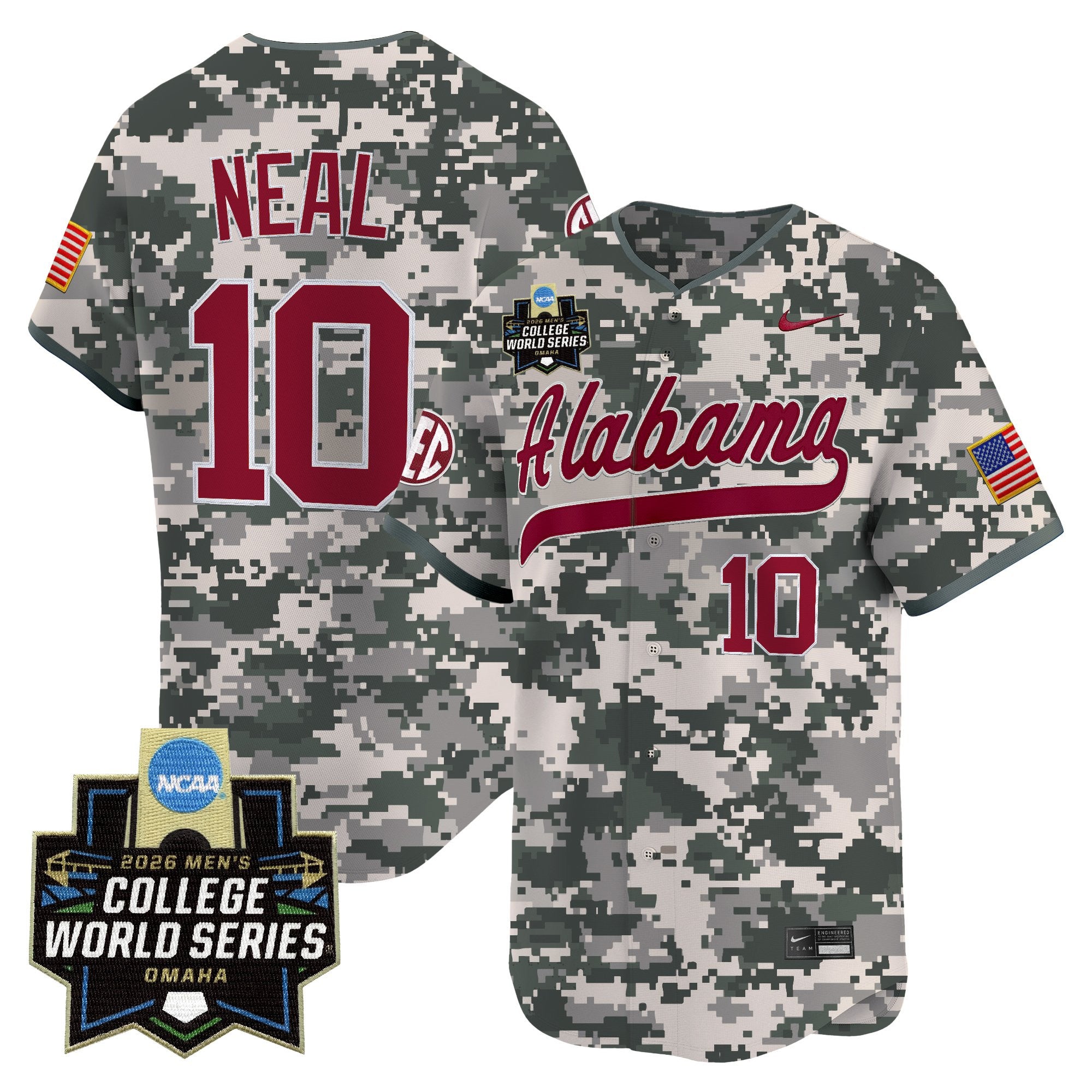 Men's Alabama Crimson Tide 2026 World Series Vapor Premier Limited Jersey - All Stitched