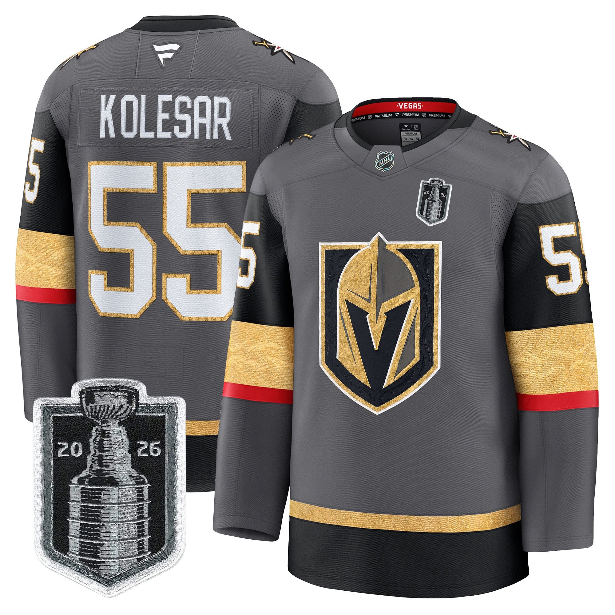 Men's Vegas Golden Knights 2026 Stanley Cup Patch Premium Jersey - All Stitched