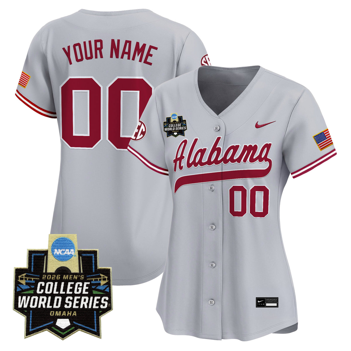 Alabama Crimson Tide 2026 World Series Vapor Premier Limited Custom Jersey - All Stitched