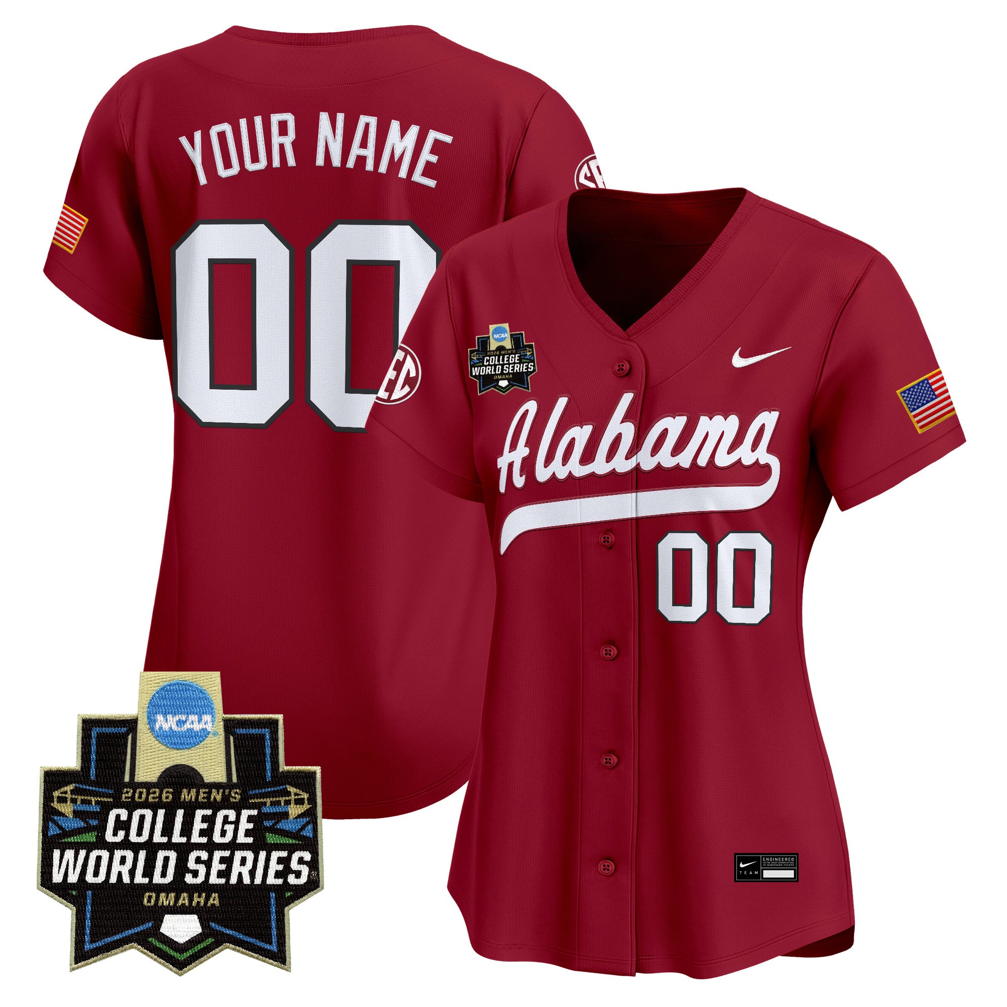 Alabama Crimson Tide 2026 World Series Vapor Premier Limited Custom Jersey - All Stitched