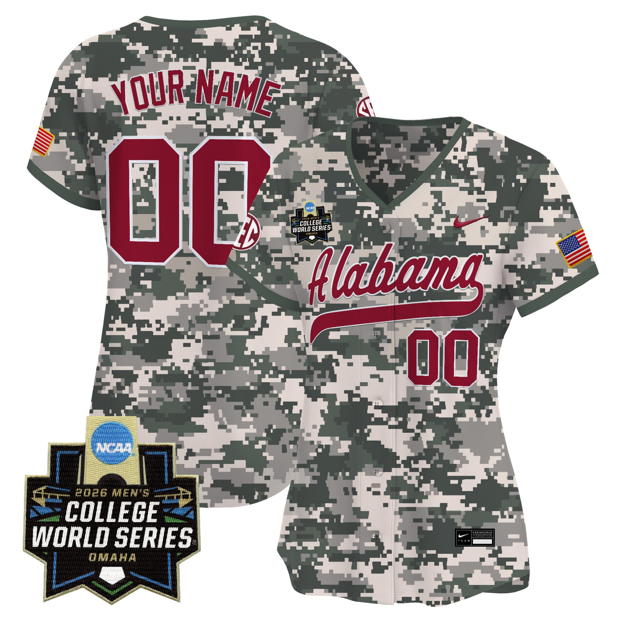 Alabama Crimson Tide 2026 World Series Vapor Premier Limited Custom Jersey - All Stitched