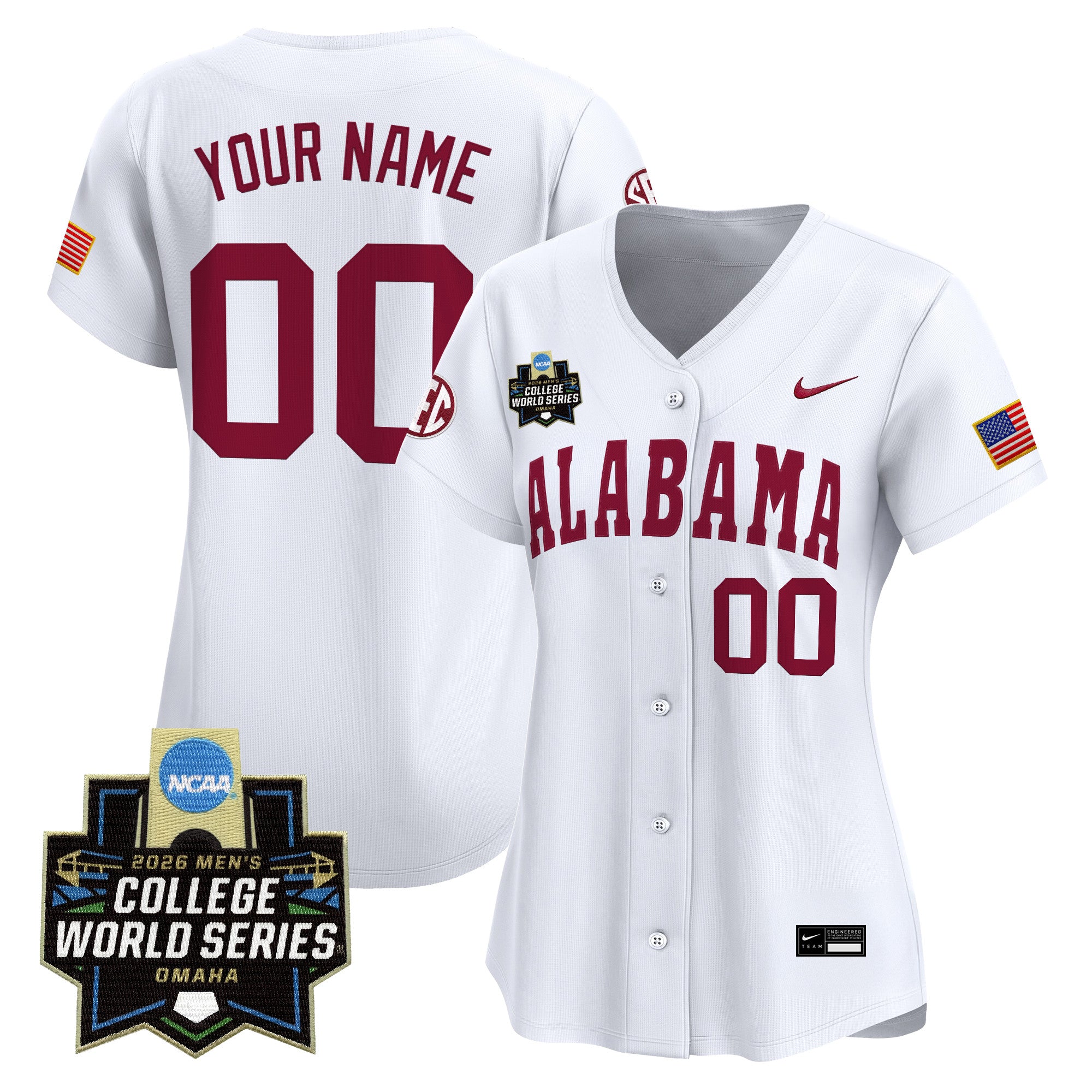 Alabama Crimson Tide 2026 World Series Vapor Premier Limited Custom Jersey - All Stitched