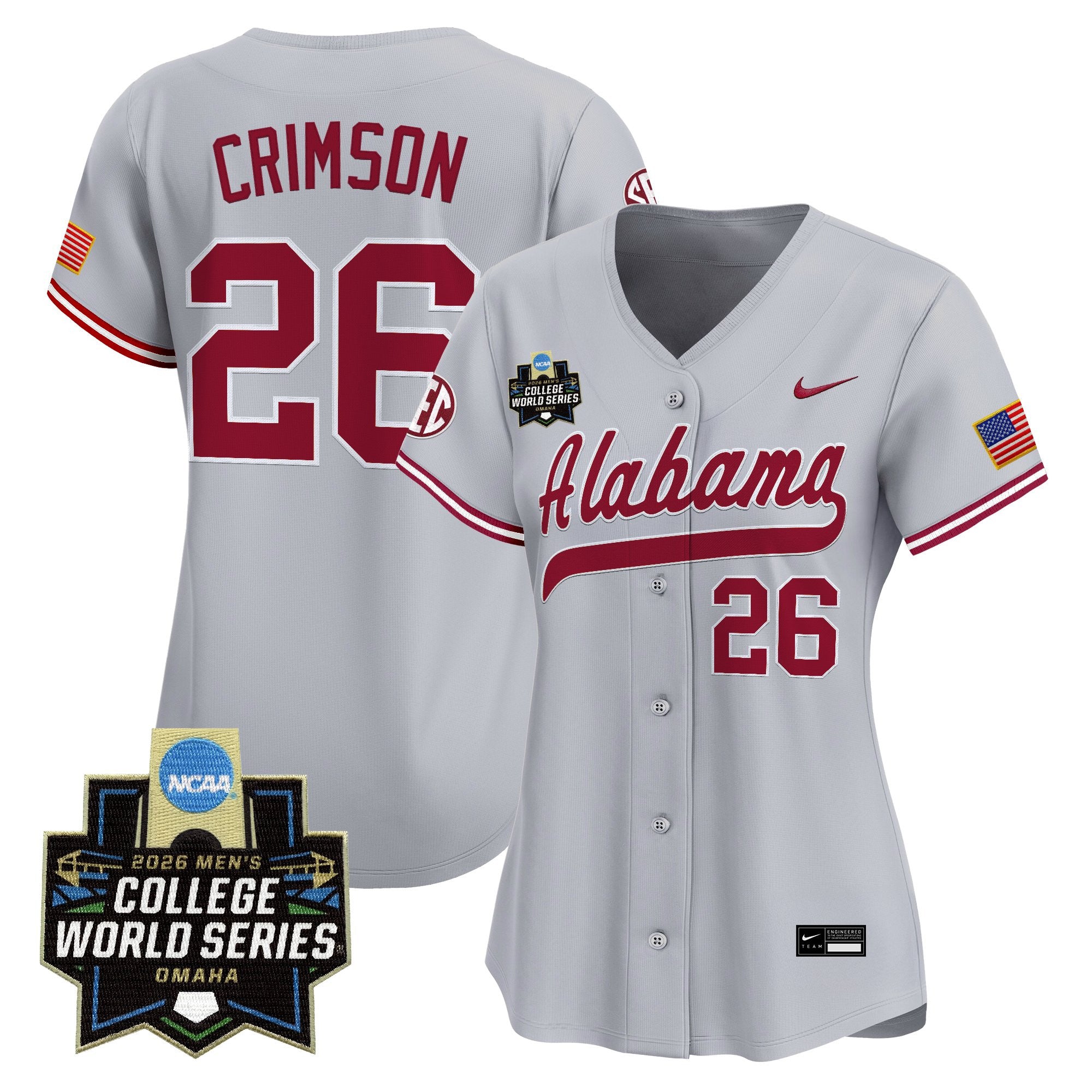 Women's Alabama Crimson Tide 2026 World Series Vapor Premier Limited Jersey - All Stitched